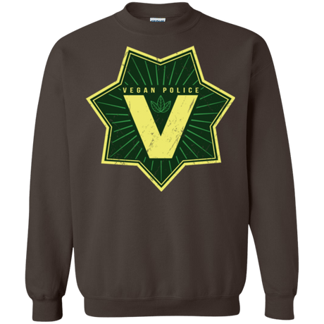Sweatshirts Dark Chocolate / Small Vegan Police Crewneck Sweatshirt