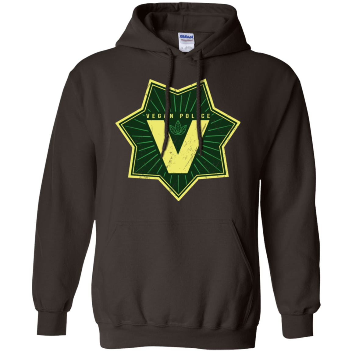 Sweatshirts Dark Chocolate / Small Vegan Police Pullover Hoodie