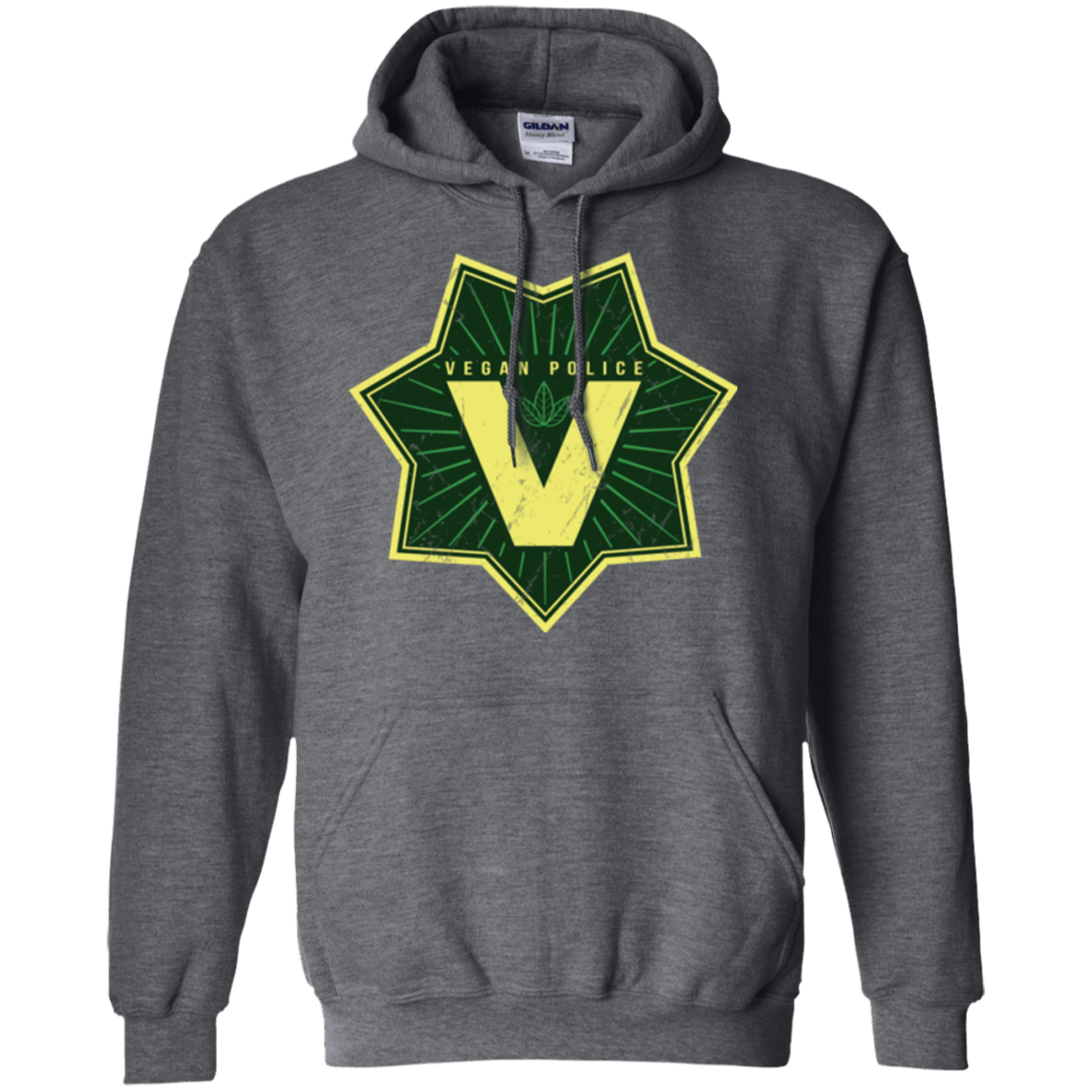 Sweatshirts Dark Heather / Small Vegan Police Pullover Hoodie