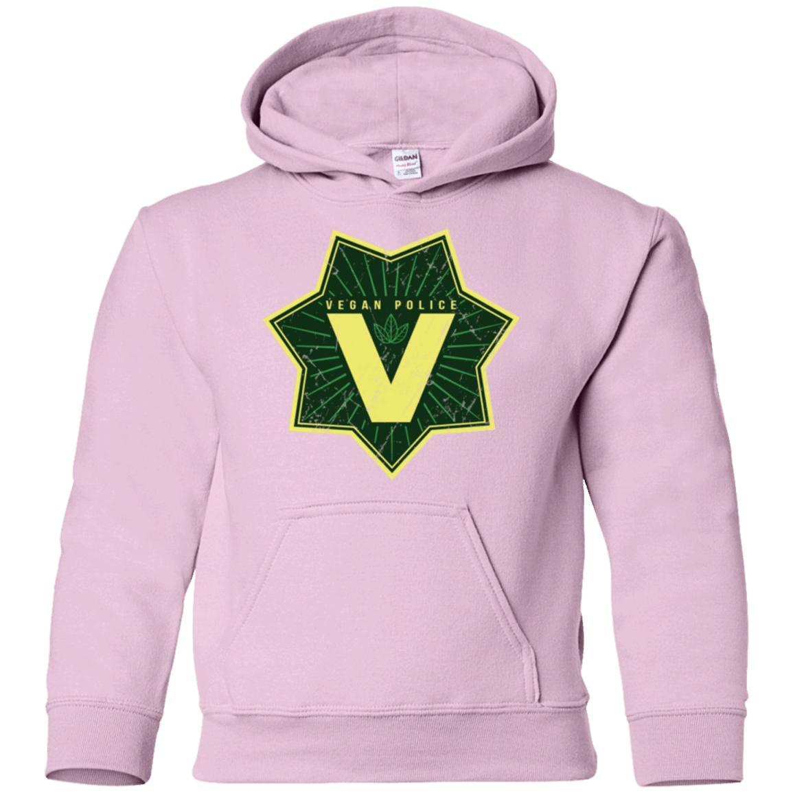Sweatshirts Light Pink / YS Vegan Police Youth Hoodie