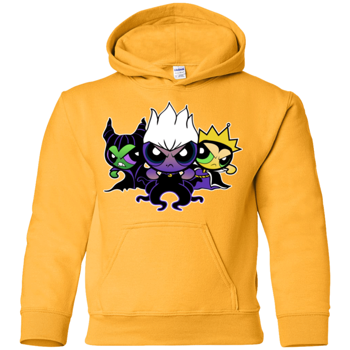 Sweatshirts Gold / YS Villain Puff Girls Youth Hoodie