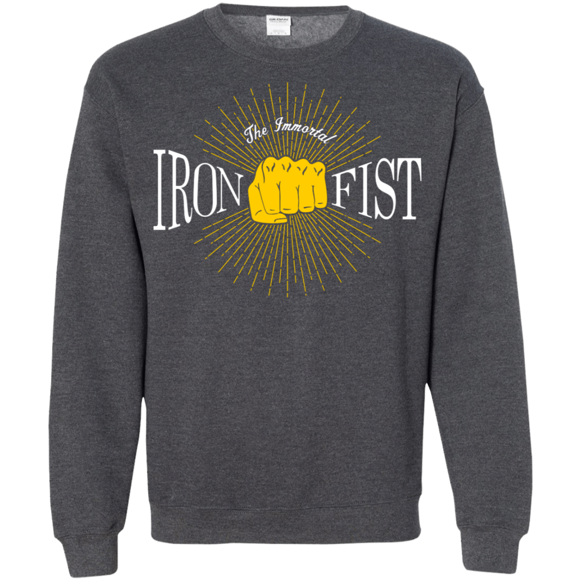 Sweatshirts Dark Heather / S Vintage Immortal Iron Fist Crewneck Sweatshirt