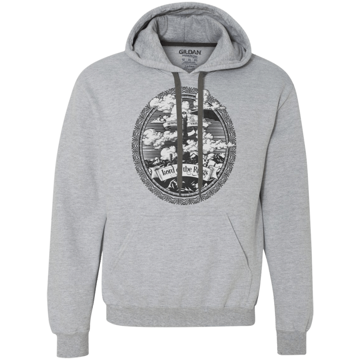 Sweatshirts Sport Grey / Small Vintage Mordor Tower Premium Fleece Hoodie