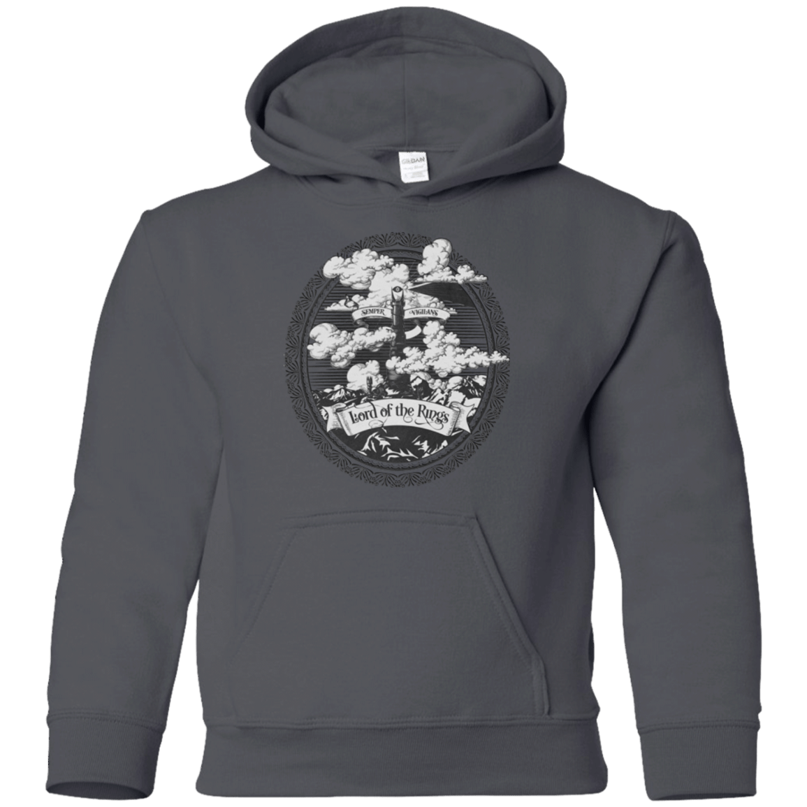 Sweatshirts Charcoal / YS Vintage Mordor Tower Youth Hoodie