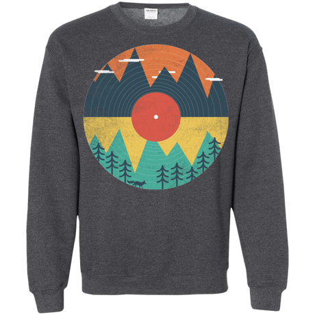 Sweatshirts Dark Heather / S Vinyl Fox Crewneck Sweatshirt