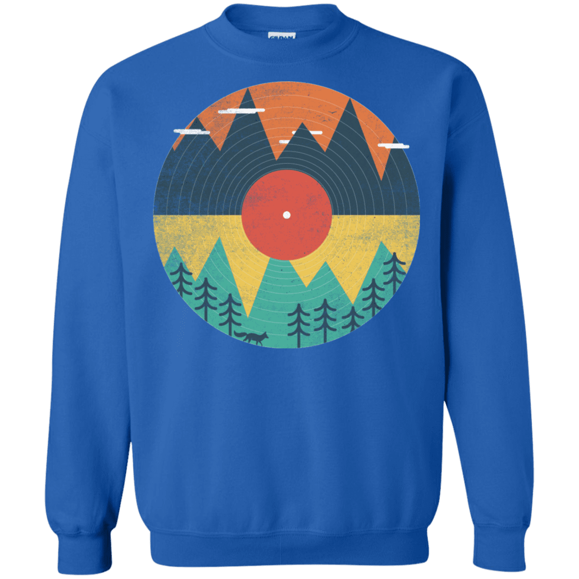 Sweatshirts Royal / S Vinyl Fox Crewneck Sweatshirt