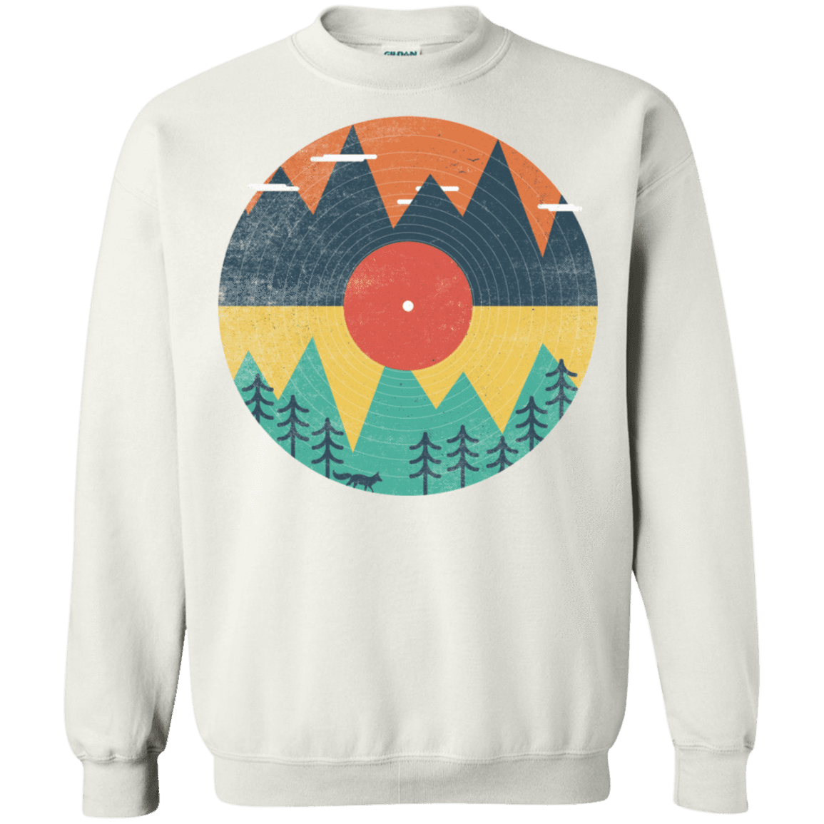 Sweatshirts White / S Vinyl Fox Crewneck Sweatshirt
