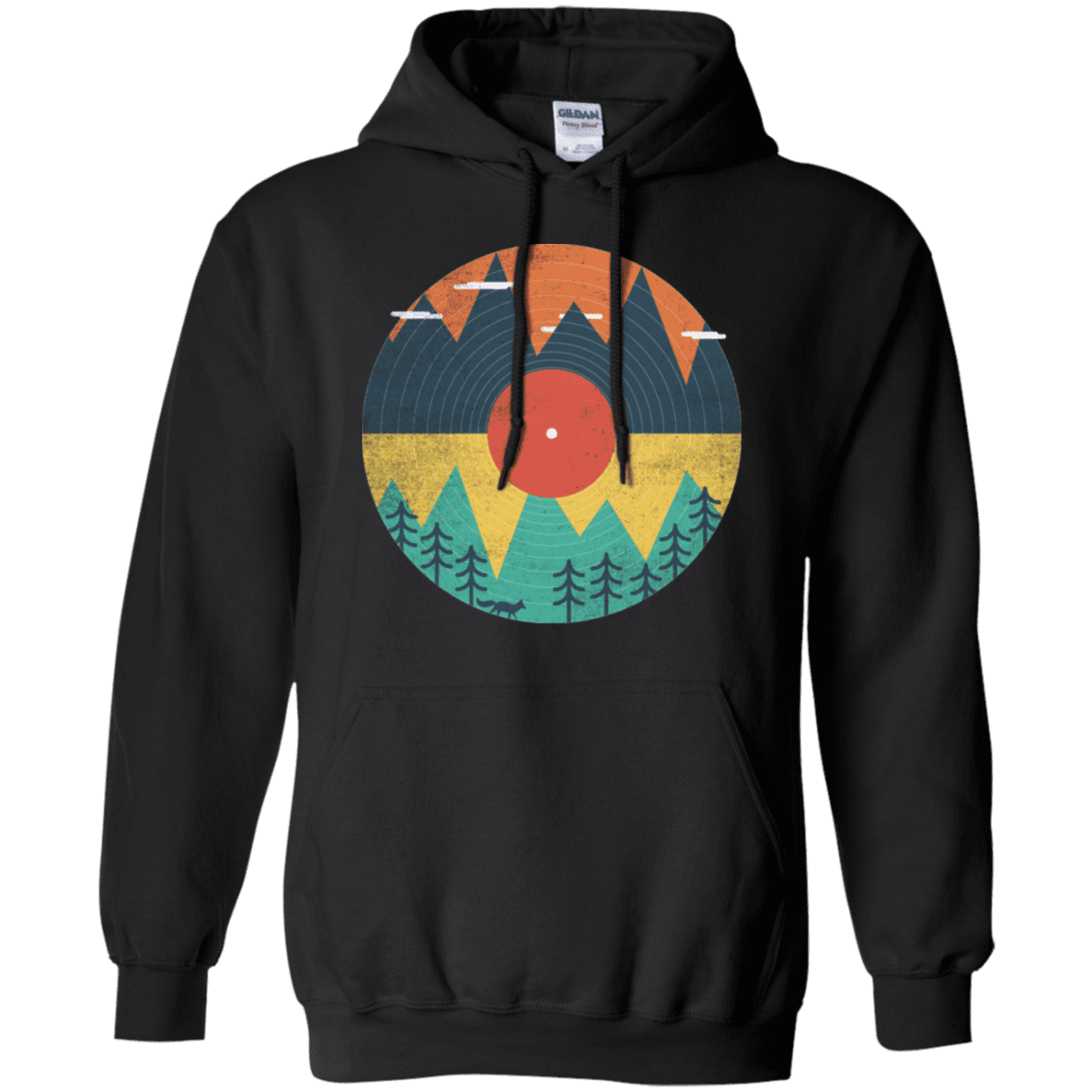 Sweatshirts Black / S Vinyl Fox Pullover Hoodie