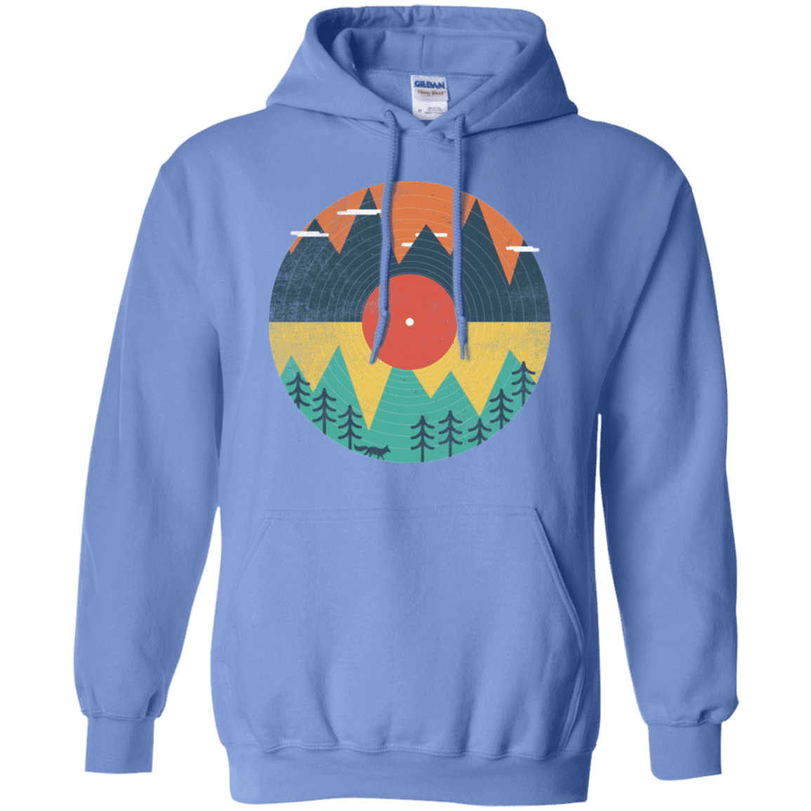 Sweatshirts Carolina Blue / S Vinyl Fox Pullover Hoodie