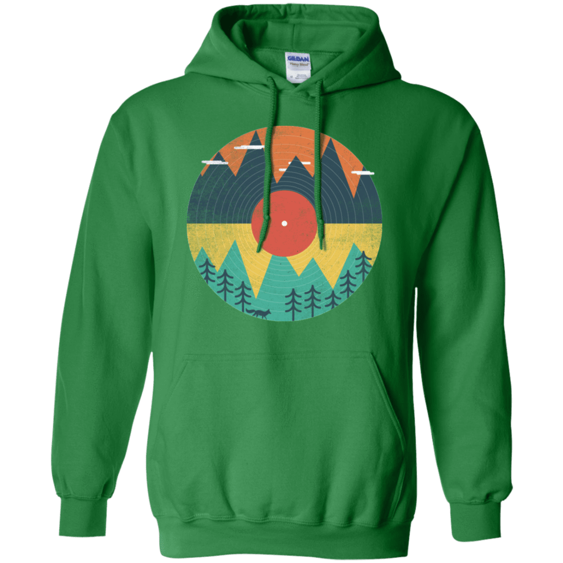 Sweatshirts Irish Green / S Vinyl Fox Pullover Hoodie