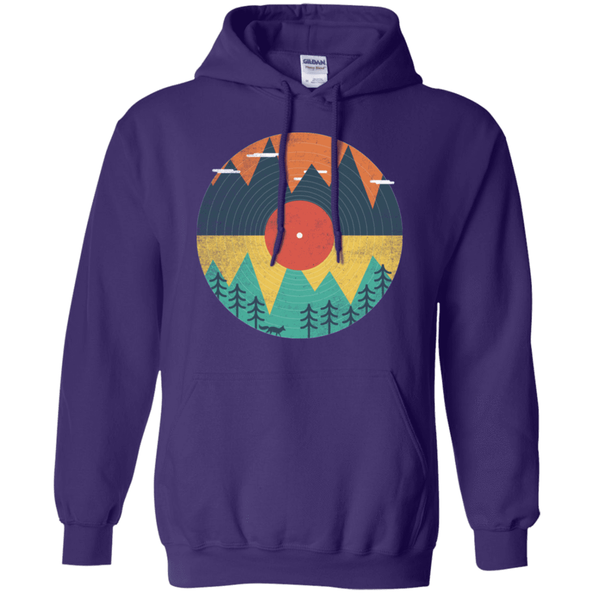 Sweatshirts Purple / S Vinyl Fox Pullover Hoodie