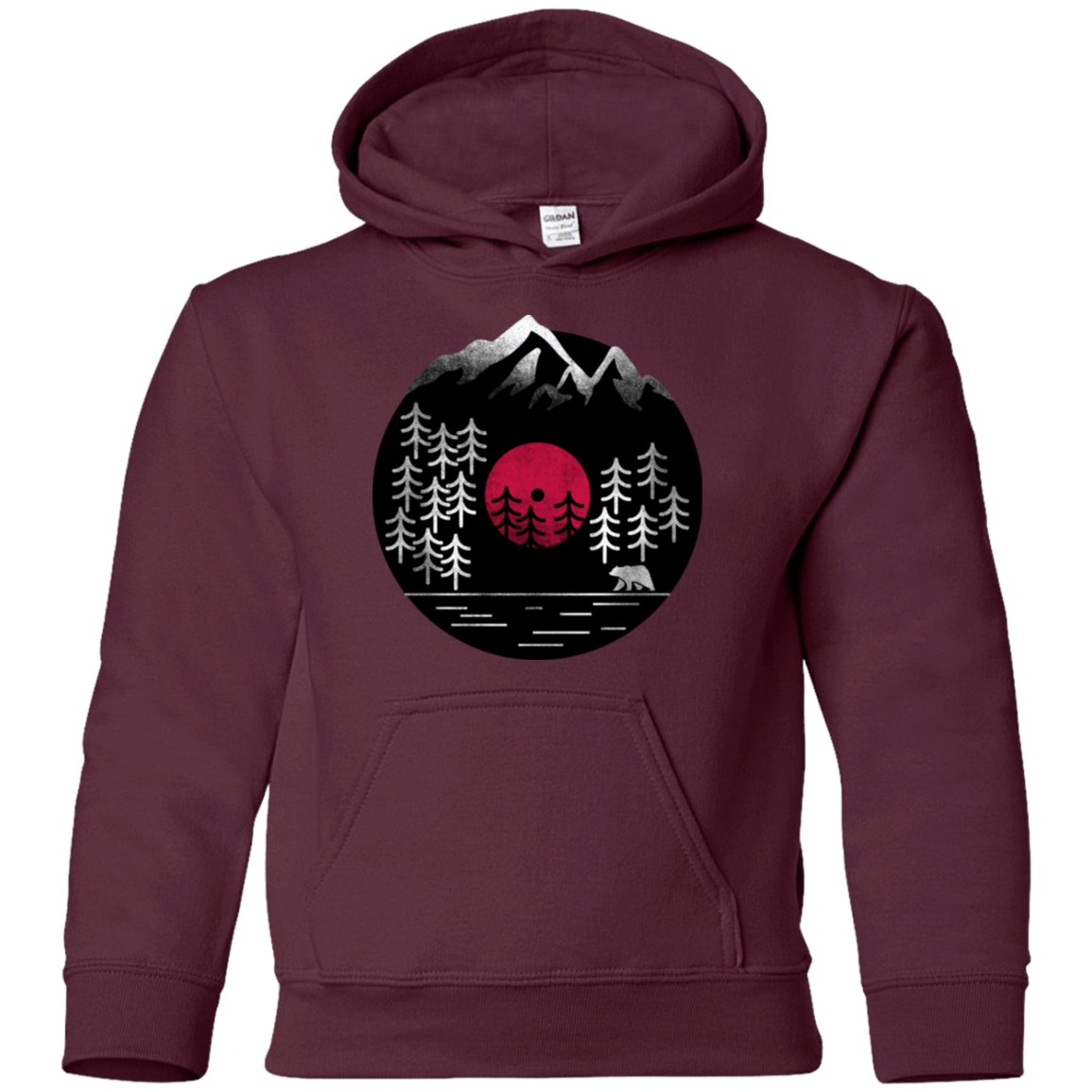 Sweatshirts Maroon / YS Vinyl Nature Youth Hoodie