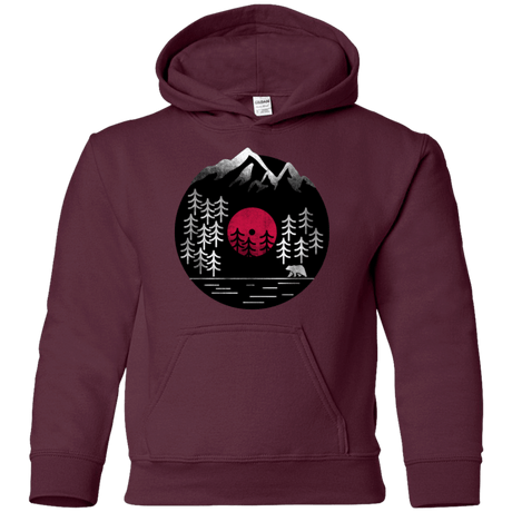 Sweatshirts Maroon / YS Vinyl Nature Youth Hoodie