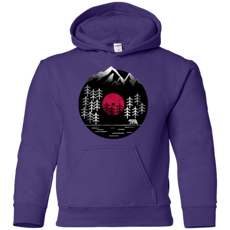 Sweatshirts Purple / YS Vinyl Nature Youth Hoodie