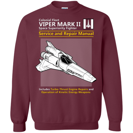 Sweatshirts Maroon / Small VIPER SERVICE AND REPAIR MANUAL Crewneck Sweatshirt