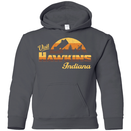 Sweatshirts Charcoal / YS Visit Hawkins Youth Hoodie