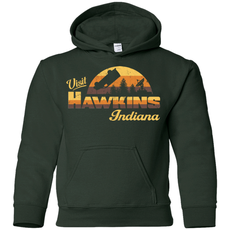 Sweatshirts Forest Green / YS Visit Hawkins Youth Hoodie