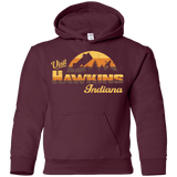 Sweatshirts Maroon / YS Visit Hawkins Youth Hoodie