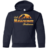 Sweatshirts Navy / YS Visit Hawkins Youth Hoodie