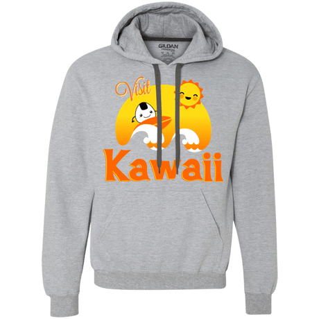 Sweatshirts Sport Grey / Small Visit Kawaii Premium Fleece Hoodie