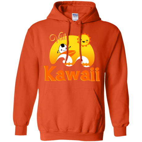 Sweatshirts Orange / Small Visit Kawaii Pullover Hoodie