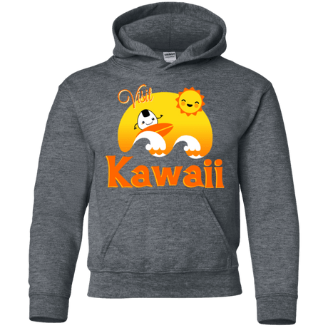 Sweatshirts Dark Heather / YS Visit Kawaii Youth Hoodie