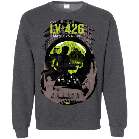 Sweatshirts Dark Heather / S Visit LV-426 Crewneck Sweatshirt