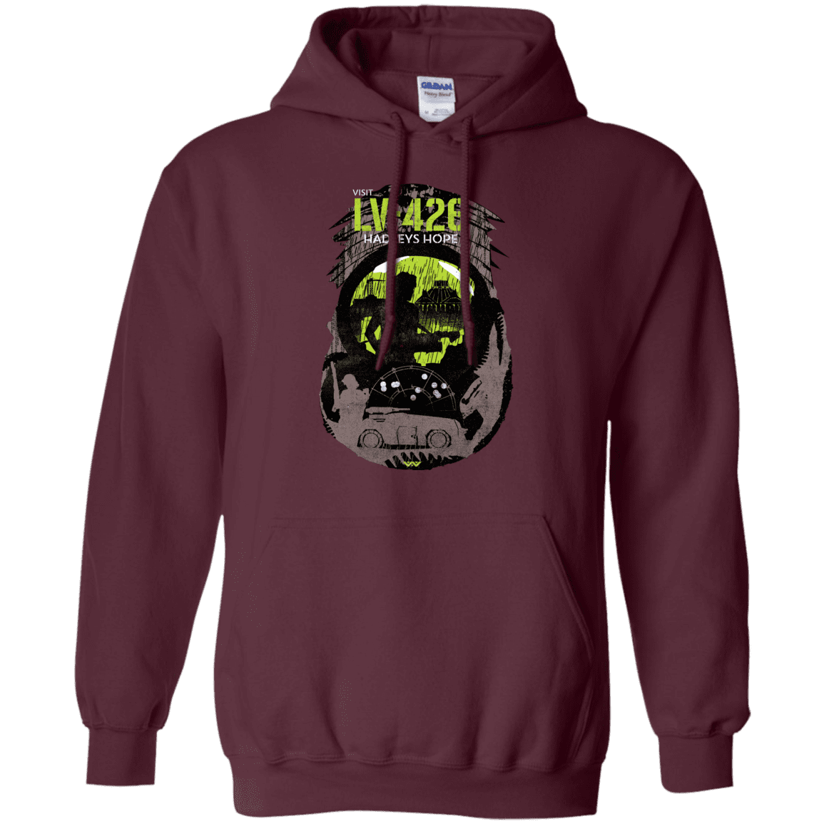 Sweatshirts Maroon / S Visit LV-426 Pullover Hoodie