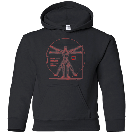 Sweatshirts Black / YS Vitrubian Terminator Youth Hoodie