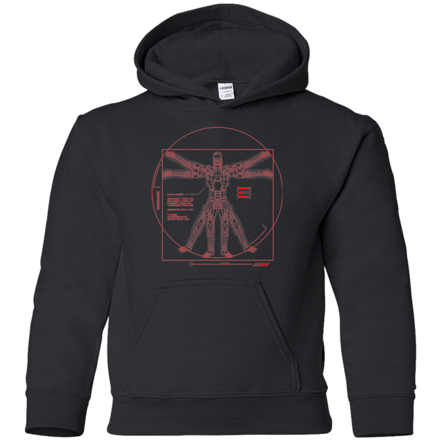 Sweatshirts Black / YS Vitrubian Terminator Youth Hoodie