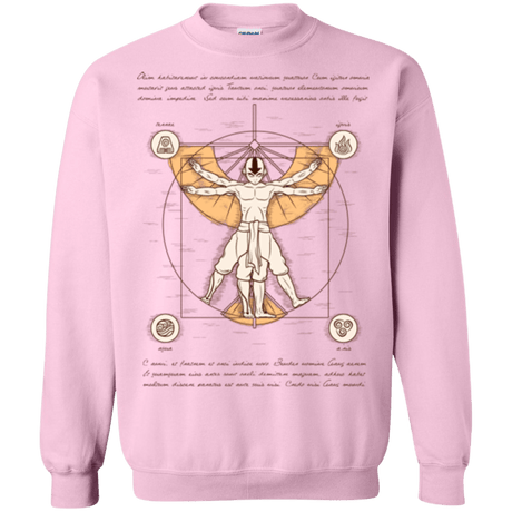 Sweatshirts Light Pink / Small Vitruvian Aang (1) Crewneck Sweatshirt