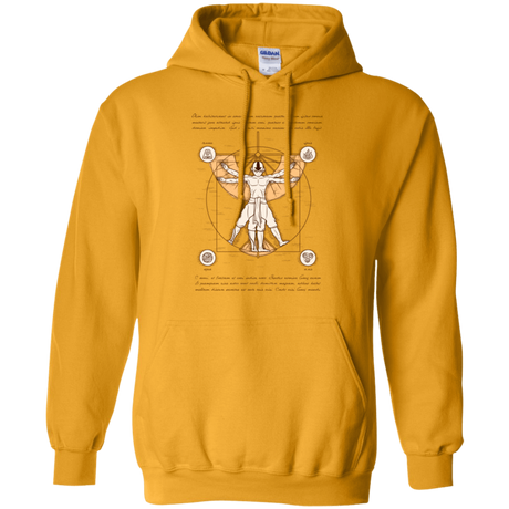 Sweatshirts Gold / Small Vitruvian Aang (1) Pullover Hoodie