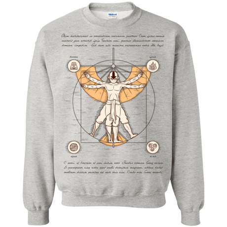 Sweatshirts Ash / Small Vitruvian Aang Crewneck Sweatshirt