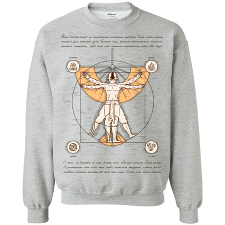 Sweatshirts Sport Grey / Small Vitruvian Aang Crewneck Sweatshirt