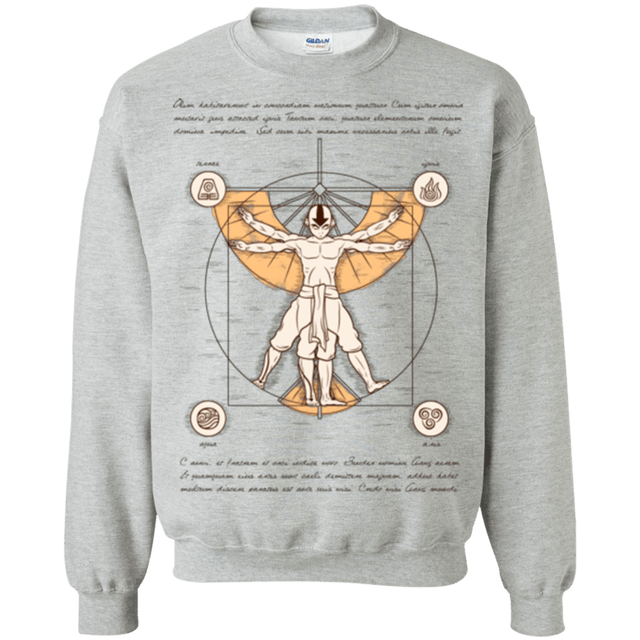 Sweatshirts Sport Grey / Small Vitruvian Aang Crewneck Sweatshirt