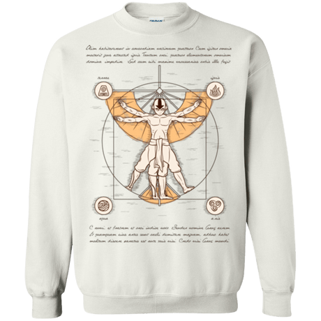 Sweatshirts White / Small Vitruvian Aang Crewneck Sweatshirt