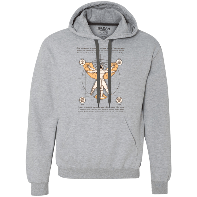 Sweatshirts Sport Grey / Small Vitruvian Aang Premium Fleece Hoodie