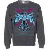 Sweatshirts Dark Heather / S Vitruvian Devil Crewneck Sweatshirt