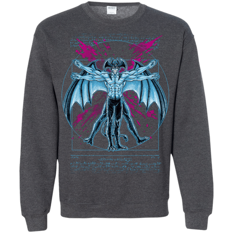 Sweatshirts Dark Heather / S Vitruvian Devil Crewneck Sweatshirt