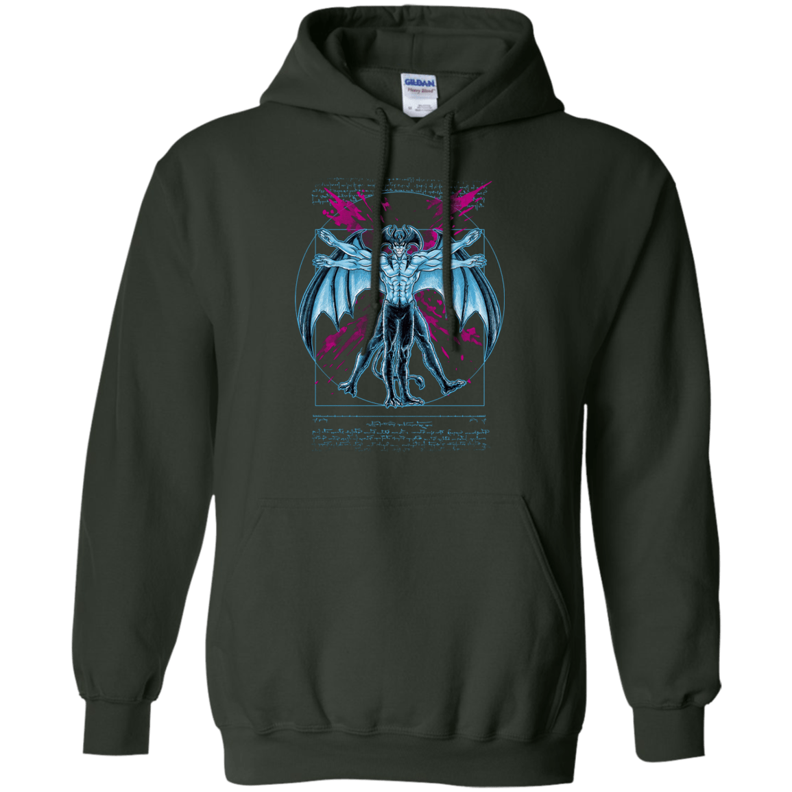 Sweatshirts Forest Green / S Vitruvian Devil Pullover Hoodie