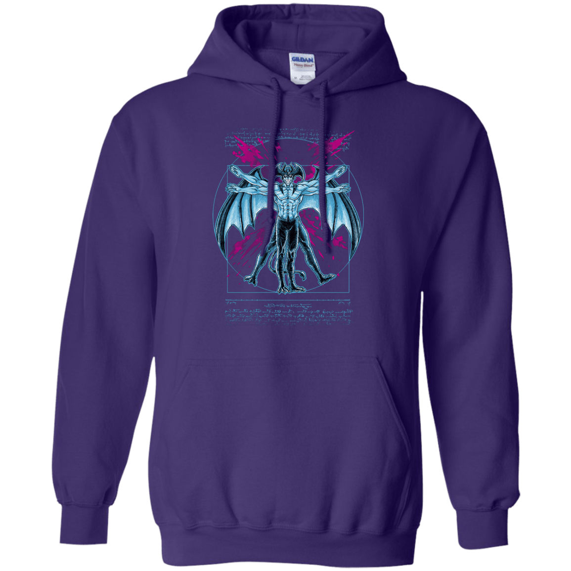 Sweatshirts Purple / S Vitruvian Devil Pullover Hoodie