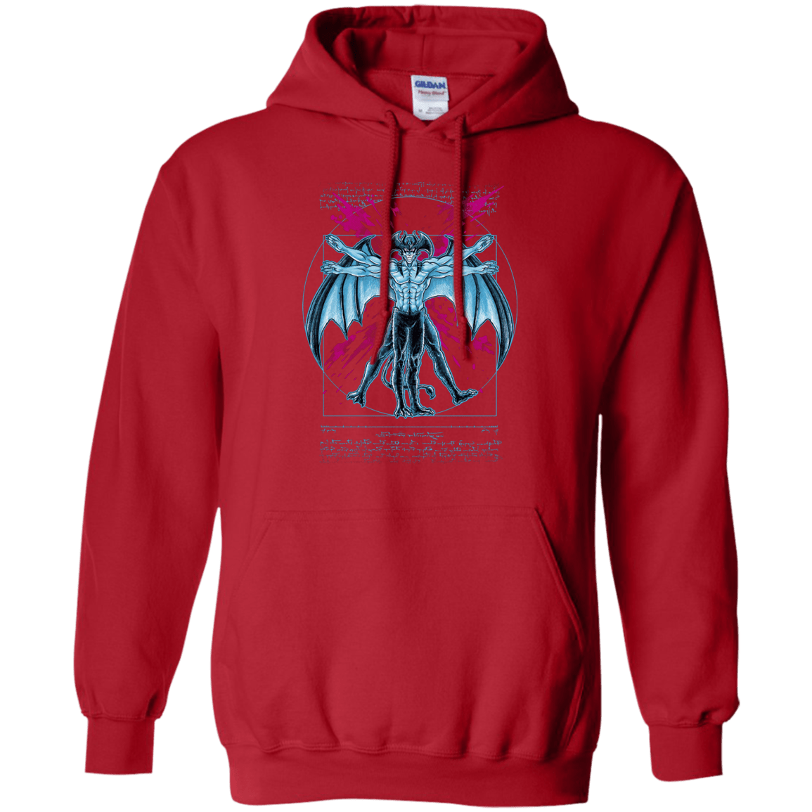 Sweatshirts Red / S Vitruvian Devil Pullover Hoodie