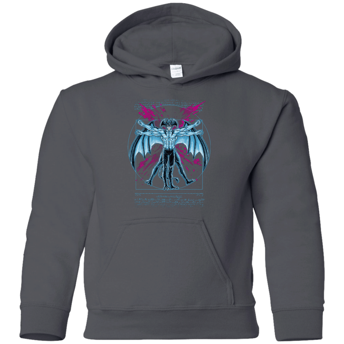 Sweatshirts Charcoal / YS Vitruvian Devil Youth Hoodie