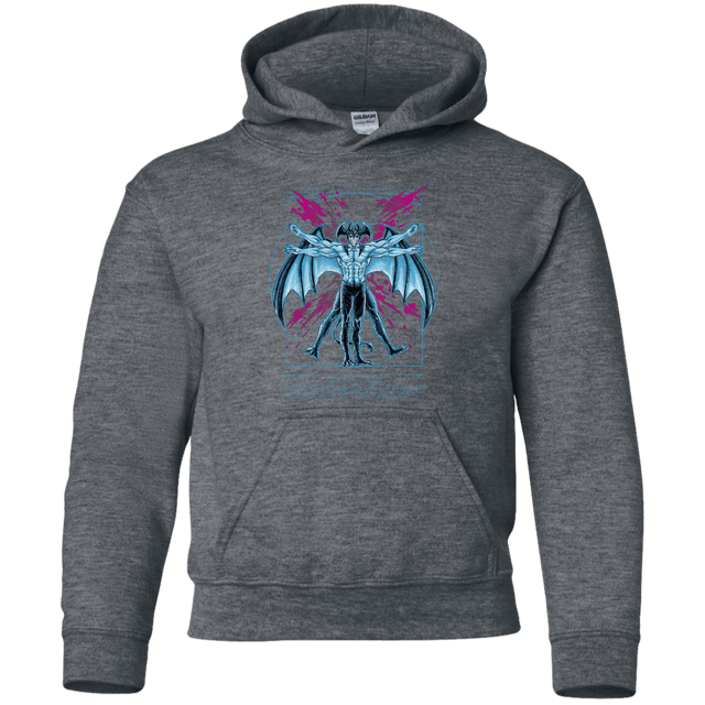 Sweatshirts Dark Heather / YS Vitruvian Devil Youth Hoodie