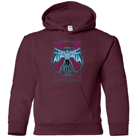 Sweatshirts Maroon / YS Vitruvian Devil Youth Hoodie