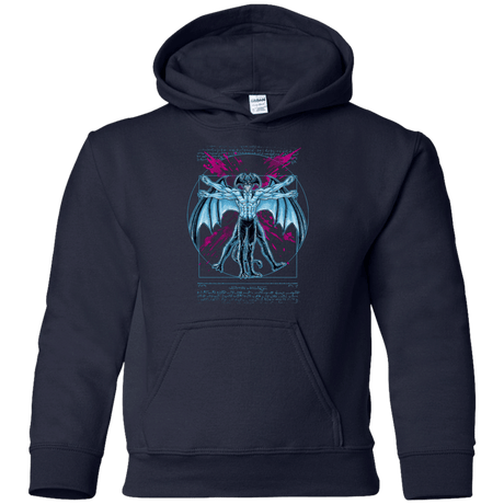 Sweatshirts Navy / YS Vitruvian Devil Youth Hoodie