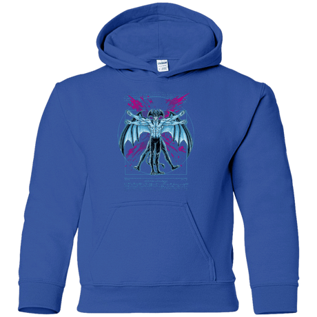 Sweatshirts Royal / YS Vitruvian Devil Youth Hoodie