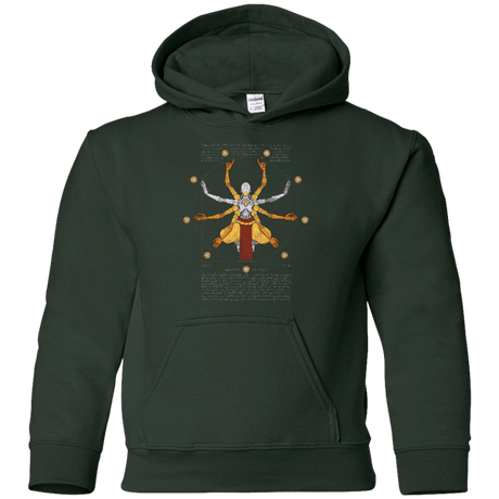 Sweatshirts Forest Green / YS Vitruvian Omnic Youth Hoodie