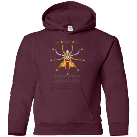 Sweatshirts Maroon / YS Vitruvian Omnic Youth Hoodie