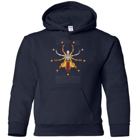 Sweatshirts Navy / YS Vitruvian Omnic Youth Hoodie